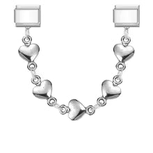 Double Maillon Cœurs Strass