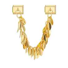 Charm Double Maillon Feuillage