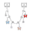 Charm Double Maillon Papillons