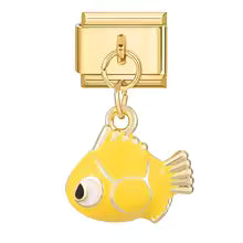 Poisson jaune suspendu