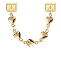Charm Double Maillon Cœurs Dorés