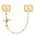 Charm Double Maillon Croix