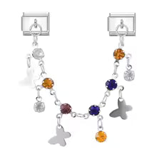 Charm Pendentif Lune Strass