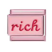 « rich » cursif