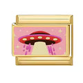 Soucoupe volante rose