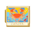 Bracelet italien charm doré signe Cancer