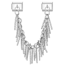 Double Maillon Franges Argent