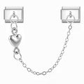 Charm Double Maillon Cœur Bombé