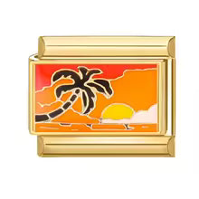 Palmier coucher de soleil