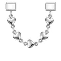 Charm Double Maillon Cœurs Strass