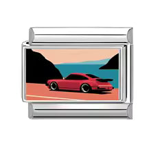 Voiture rétro rouge