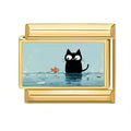 Chat noir et poisson rouge