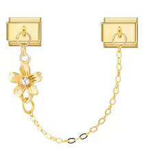 Double Maillon Fleur Perle