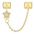 Charm Double Maillon Flocon
